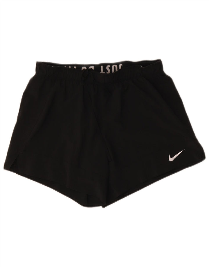 Pantaloni scurți sport Nike Dri Fit pentru femei UK 14 Poliester mediu negru