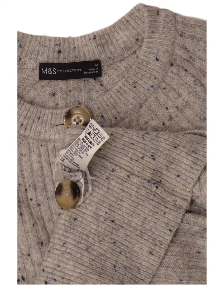 Pulover pentru femei Marks & Spencer Crop Cardigan UK 12 Medium Gri Pete