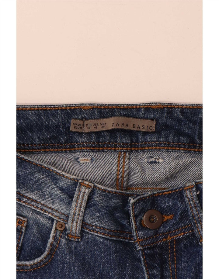 Blugi Zara Femei Bootcut EU 34 2XS L24 L35 Bumbac Albastru