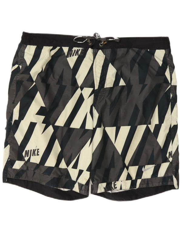 Pantaloni scurți de înot grafic Nike pentru bărbați, mari, negru, poliester