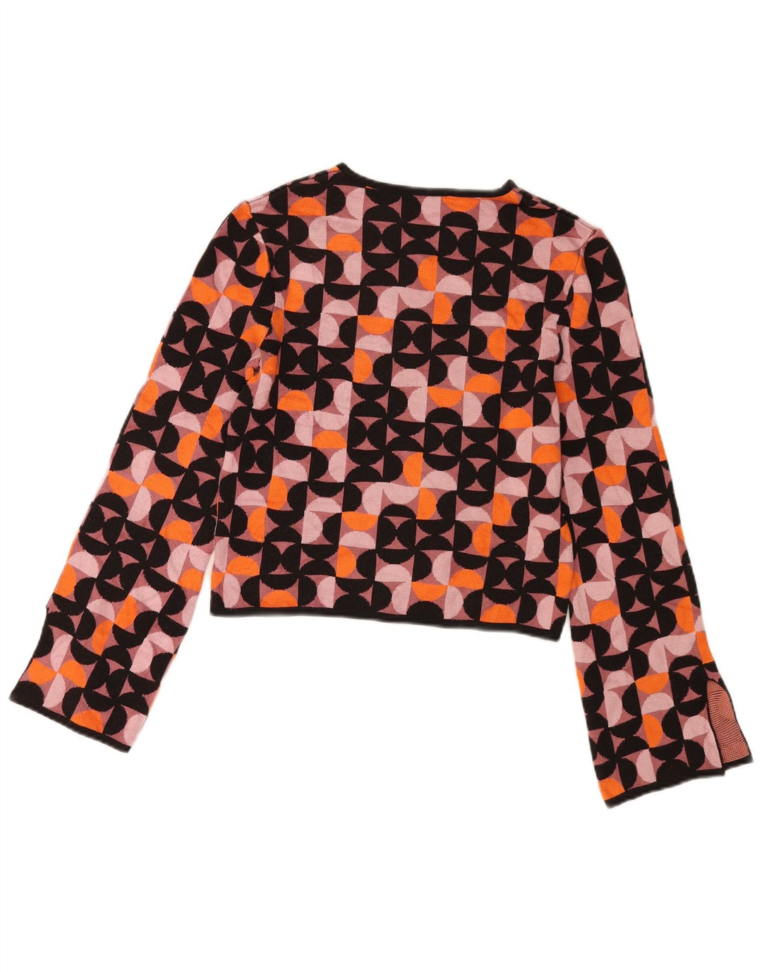 Crop Top pentru femei Zara cu mânecă lungă UK 12 Medium Multicolor Geometric