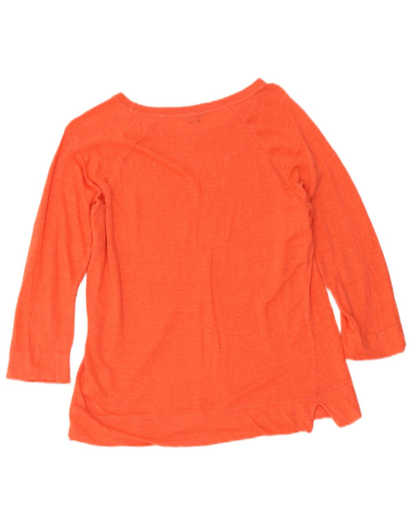 Jigsaw Womens Top 3/4 Maneca UK 12 In portocaliu mediu