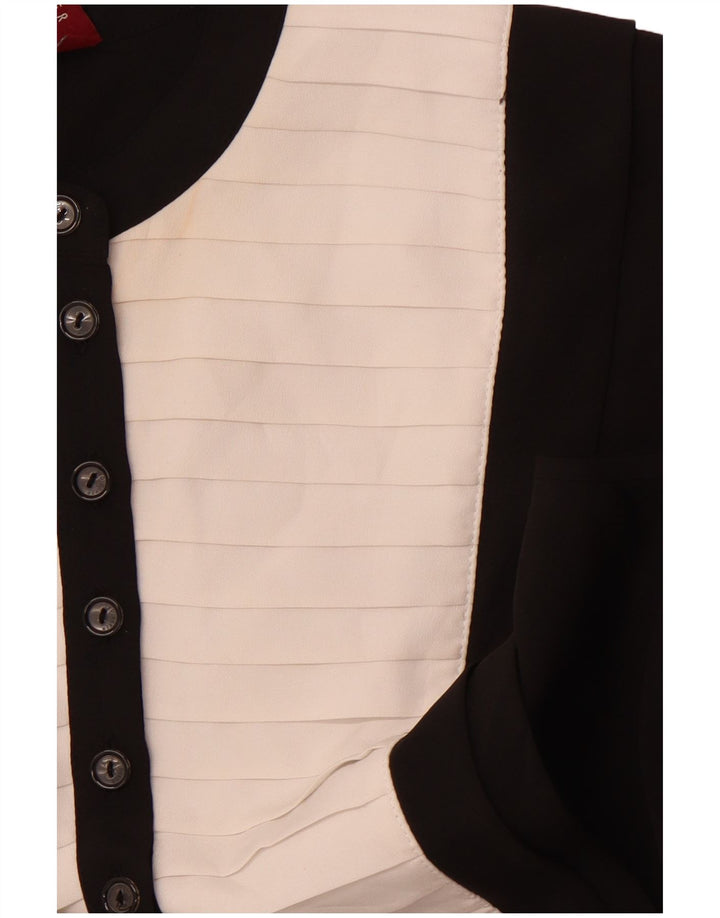 Rochie TED BAKER pentru femei, fără mâneci, în formă de A, mărimea 2, mică, neagră, colorblock