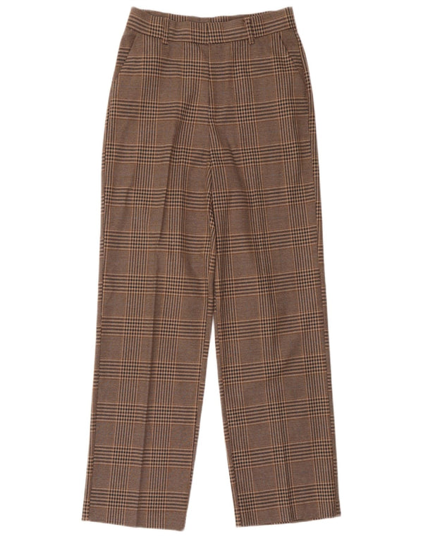 Pantaloni de costum conici pentru femei cu talie înaltă Zara XS W24 L30 maro picioare de găină