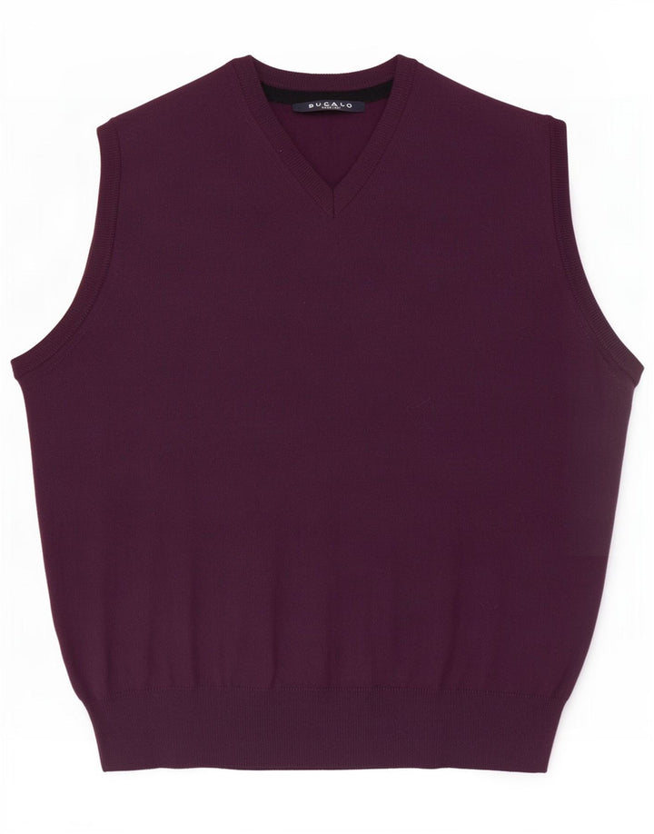Vesta pentru bărbați Bucalo Tank Top Mare Mov Lână