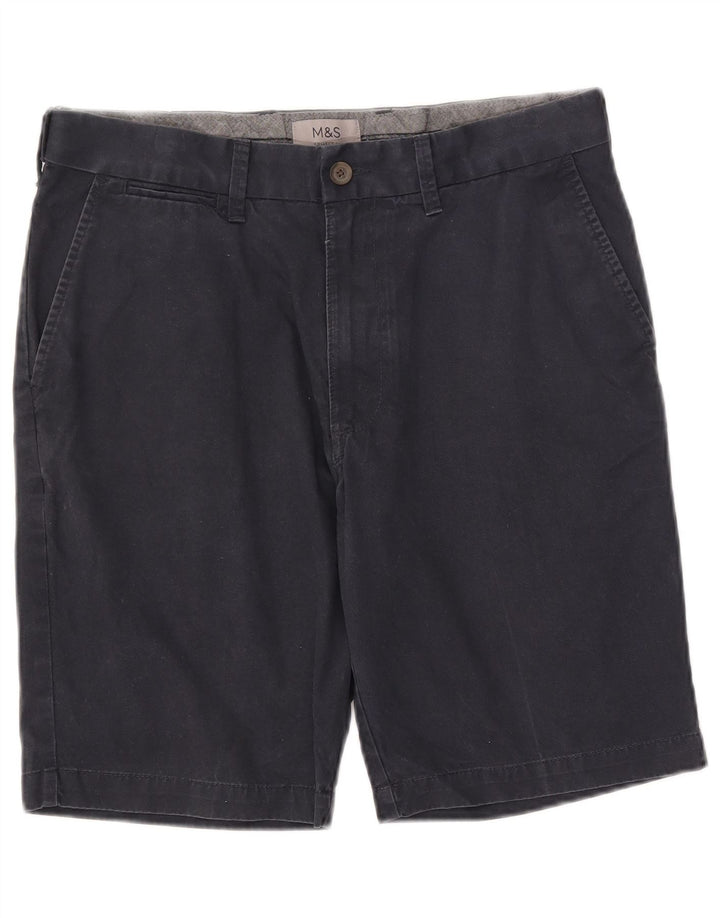 Pantaloni scurți chino pentru bărbați Marks & Spencer W32, bumbac bleumarin mediu