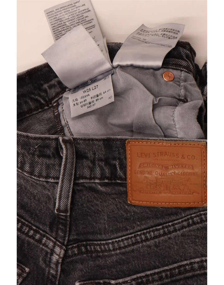 Blugi drepti pentru femei Levi's Ribcage W25 L27 bumbac gri