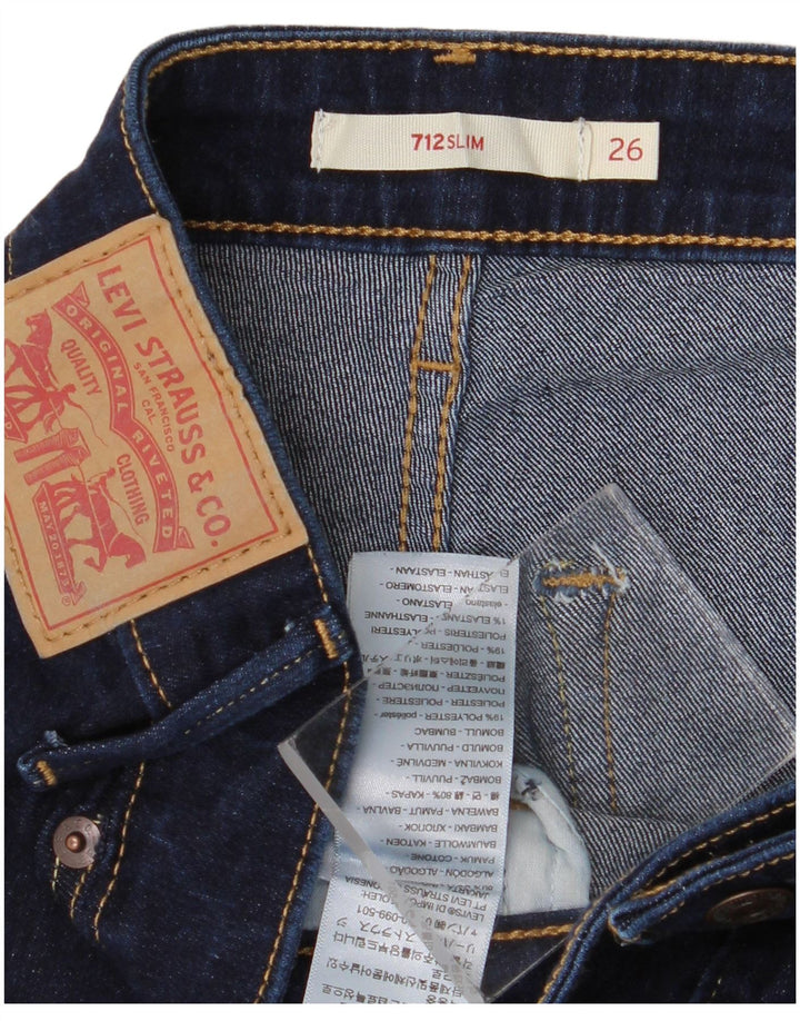 Blugi Levi's 712 Slim pentru femei W26 L28 Bumbac bleumarin