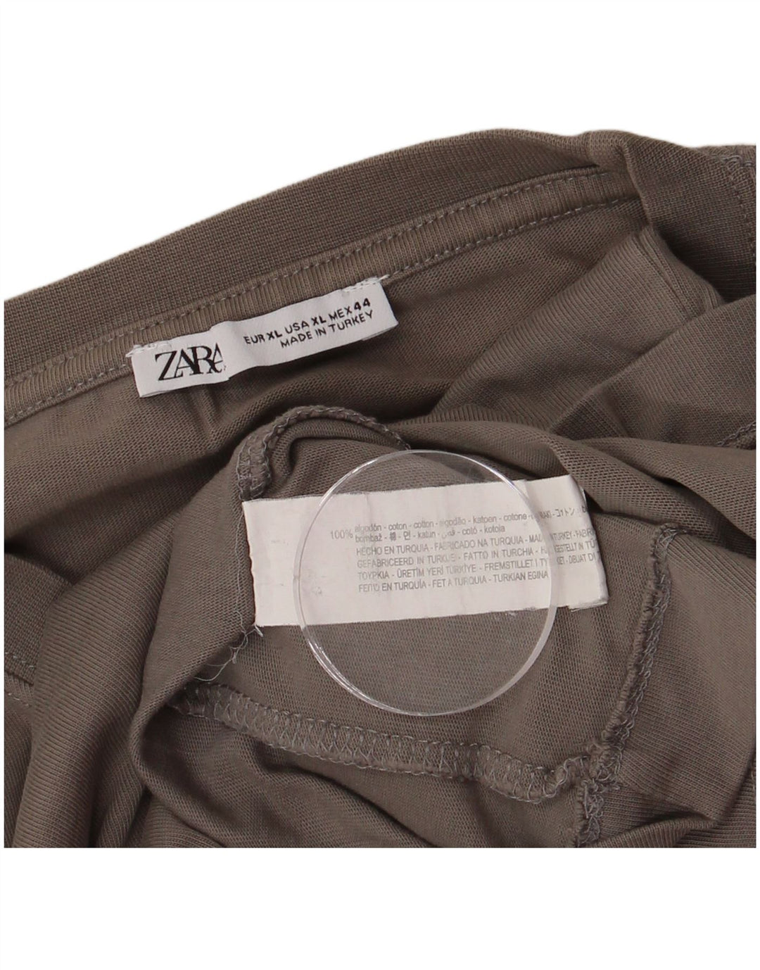 Tricou Bărbați ZARA Top XL Bumbac Gri