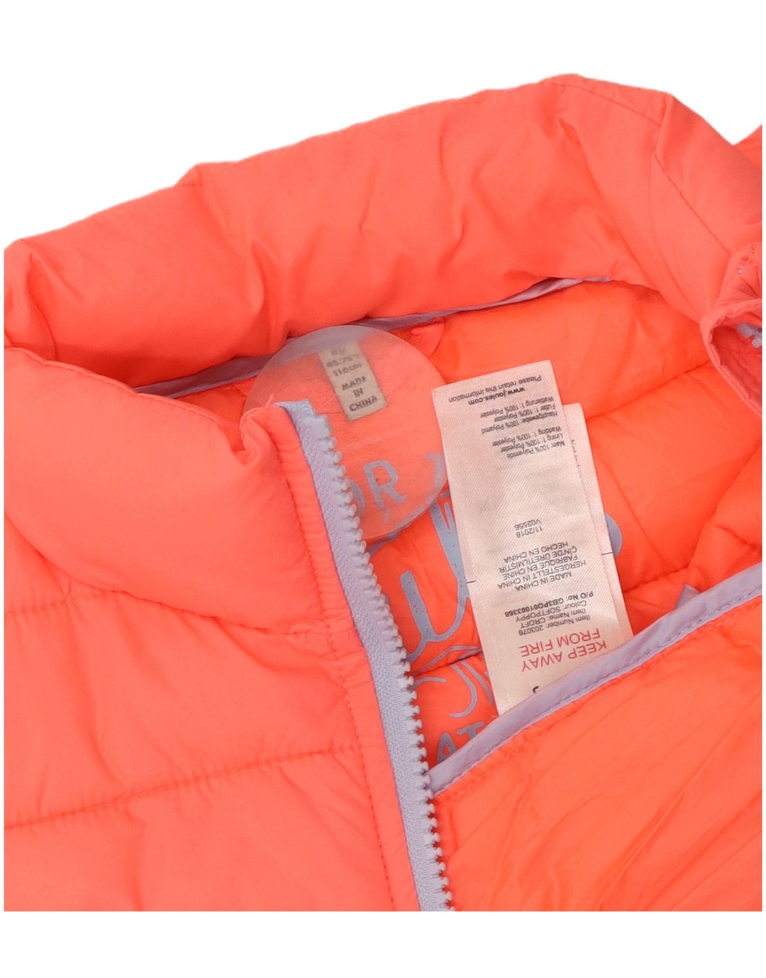 Gilet Căptușit Fete JOULES 5-6 Ani Roz Poliamidă