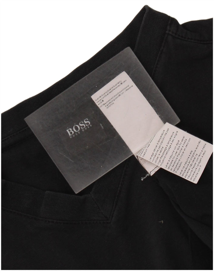 Tricou pentru bărbați HUGO BOSS Top mediu din bumbac bleumarin