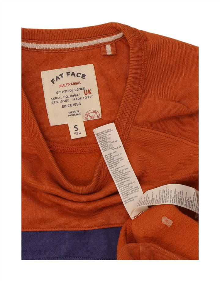 Hanorac pentru bărbați Fat Face Pulover Mic portocaliu colorblock bumbac