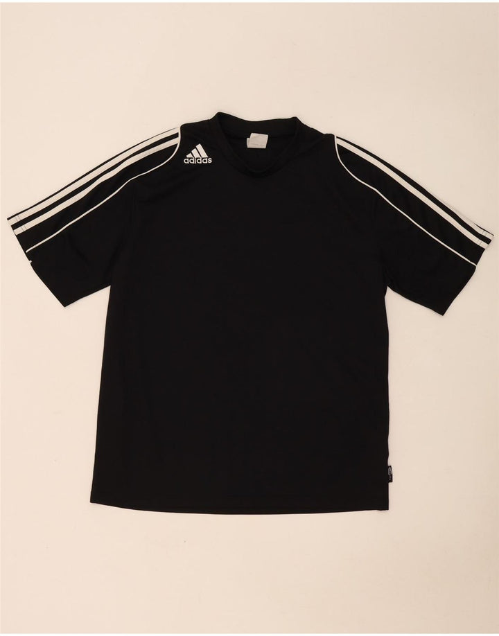 Tricou Adidas Climalite pentru bărbați Top mare din poliester negru