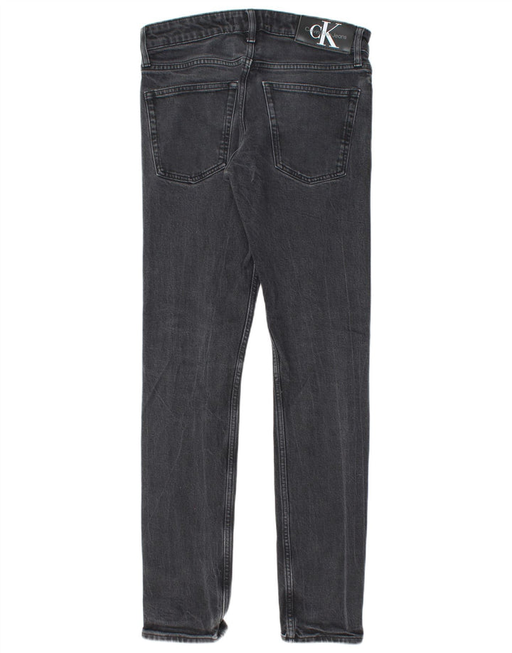 Calvin Klein Blugi Slim Distressed Bărbați W29 L32 Bumbac Negru