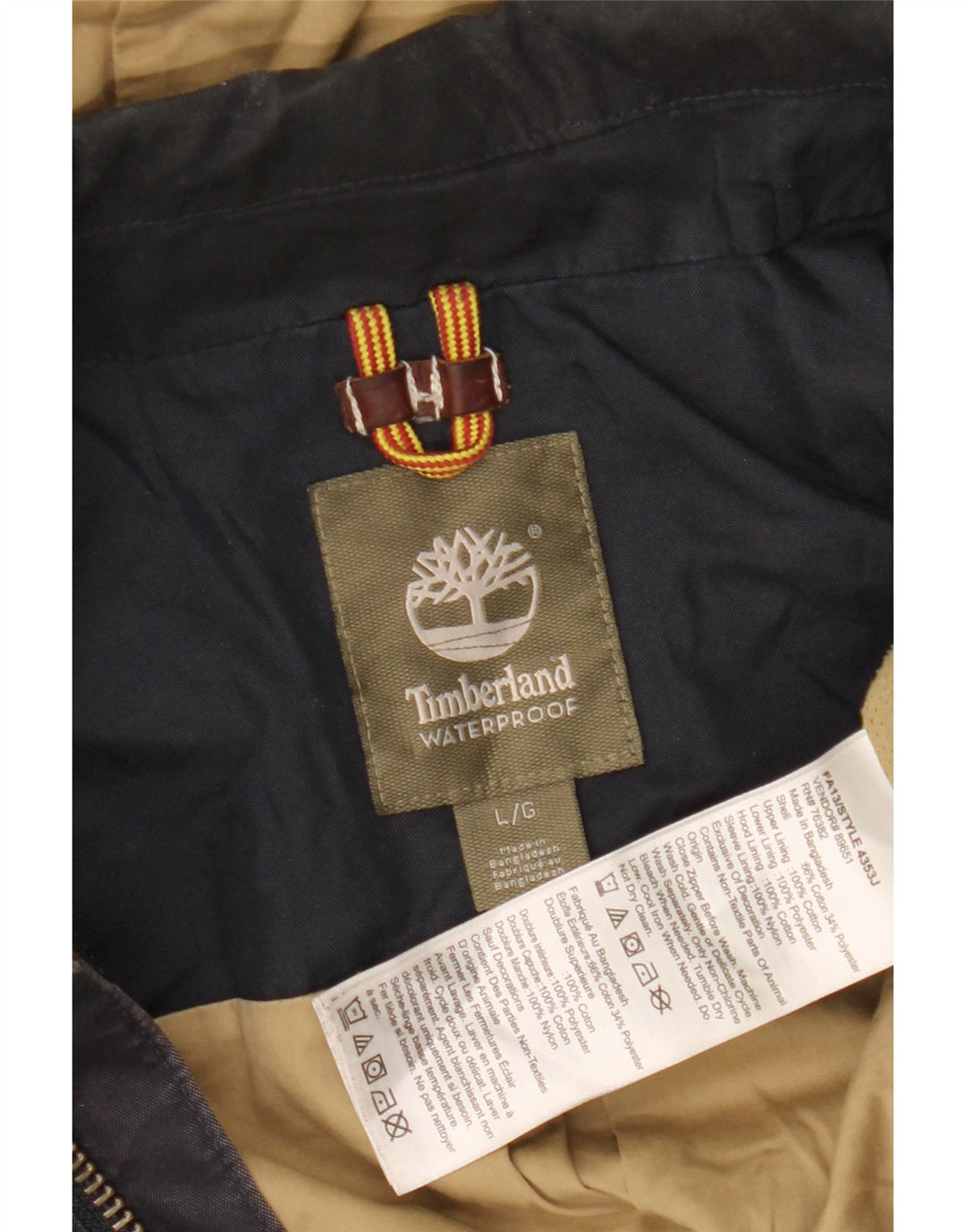 Jachetă parka cu glugă pentru bărbați TIMBERLAND UK 40 mare bumbac bleumarin