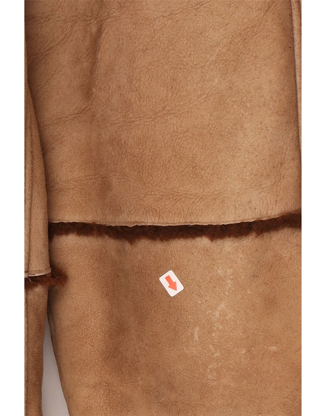 Palton vintage pentru femei din shearling UK 16 mare bej