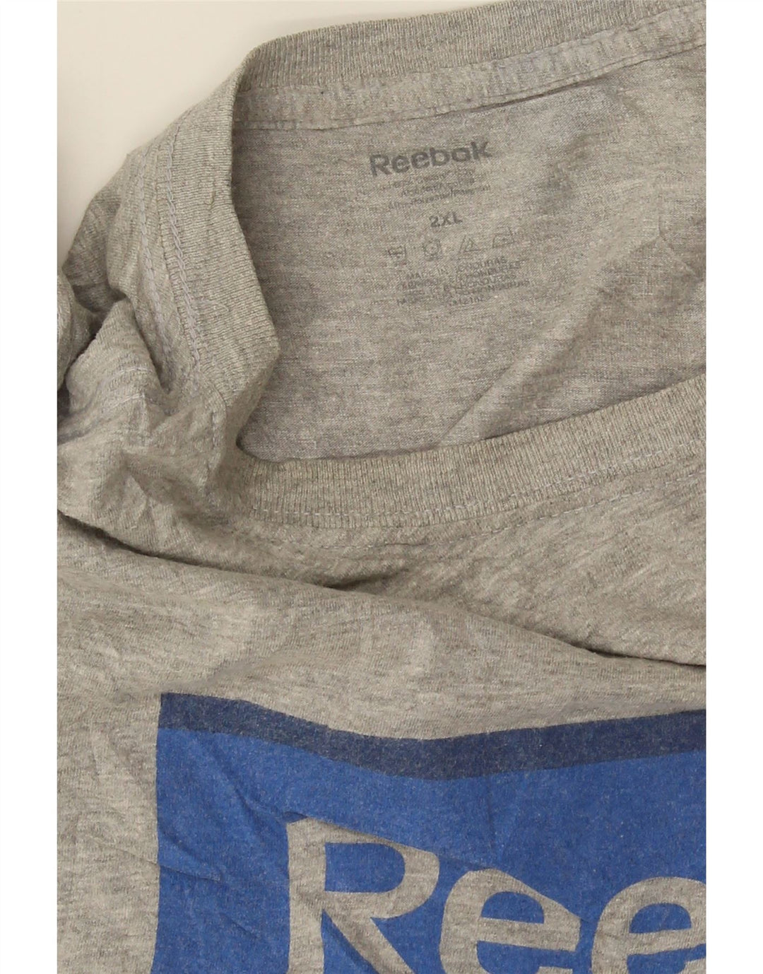 Tricou grafic REEBOK pentru bărbați Top 2XL, gri, pete