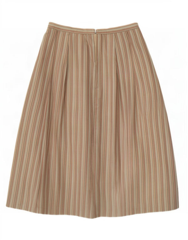 Country Collection Fusta Midi pentru Femei UK 18 XL W34 Kaki Pinstripe