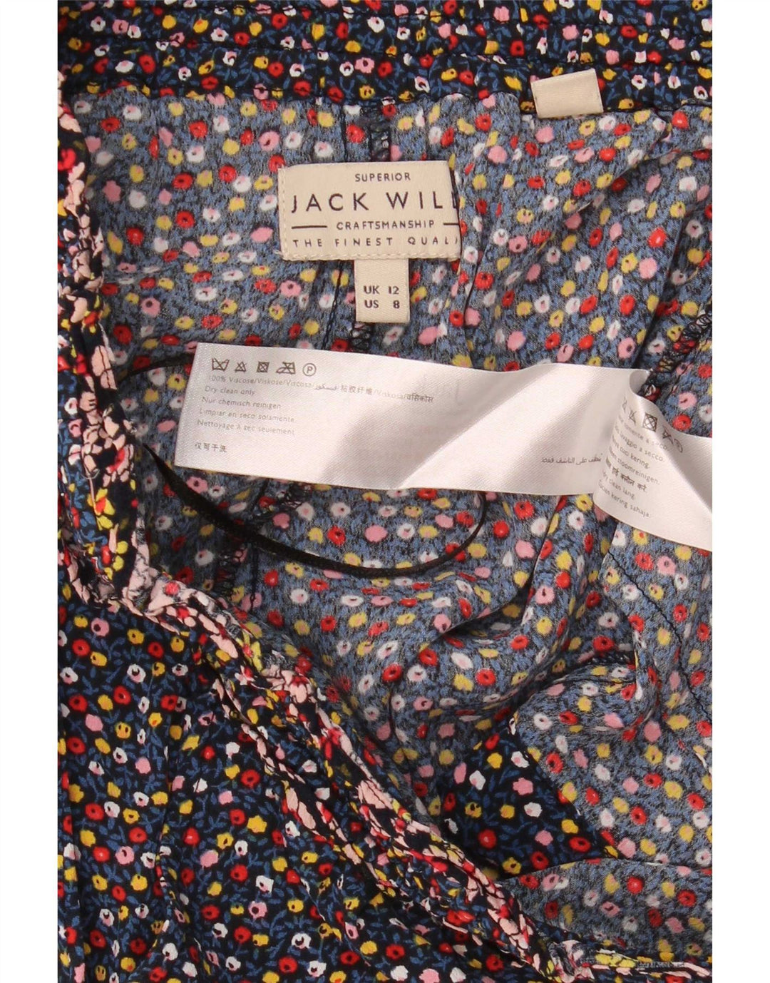 Pantaloni fierbinți Jack Wills pentru femei UK 12 Medium W30 Viscoză florală multicoloră