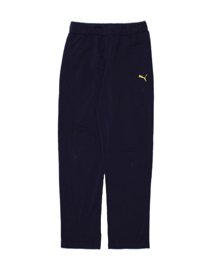 PUMA Boys Tracksuit Trousers 15-16 Years 2XL Navy Blue Polyester Vintage Puma and Second-Hand Puma from Messina Hembry 