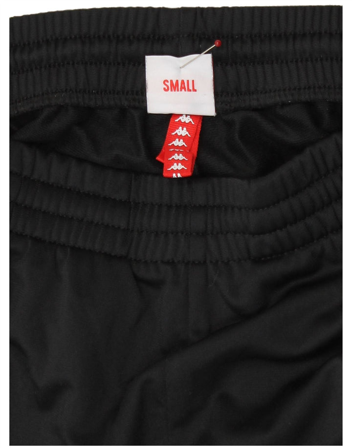 Pantaloni de trening cu grafică pentru bărbați Kappa, poliester negru mic
