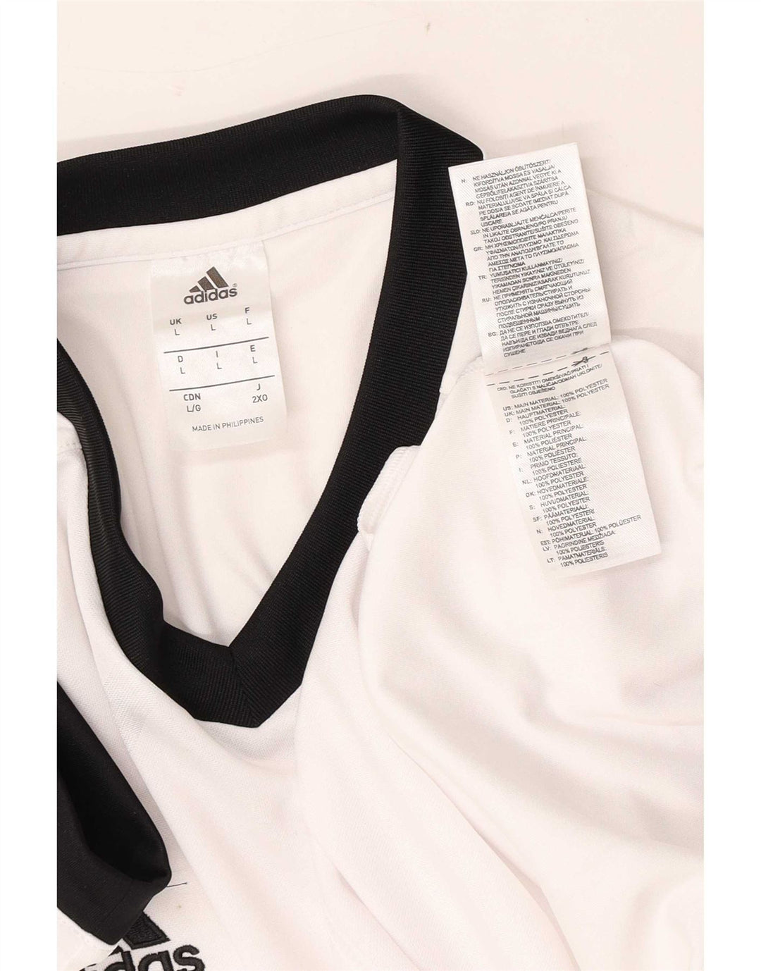 Tricou Adidas Climalite pentru bărbați Top mare din poliester alb