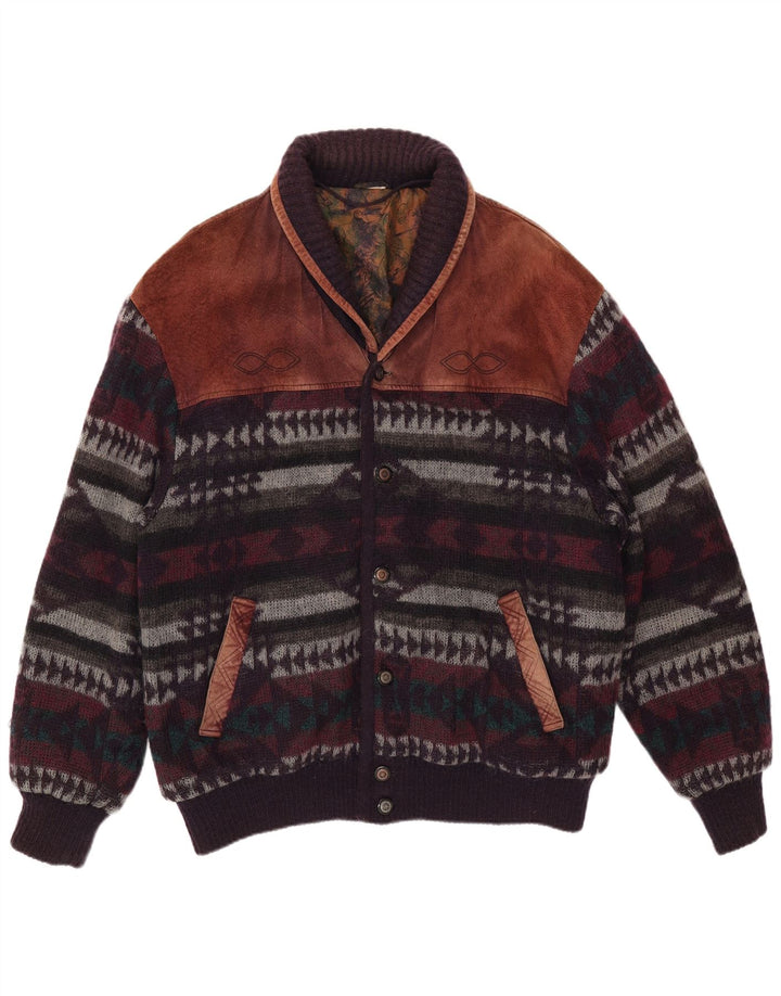 C&A Jachetă Bomber Bărbați Tricotat Mediu Multicolore Fair Isle