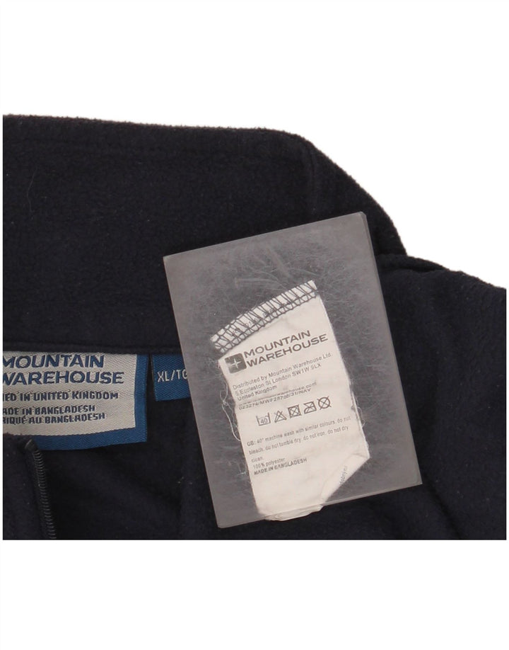 MOUNTAIN WAREHOUSE Pulover pentru bărbați, cu fermoar și gât, din lână, XL, poliester bleumarin