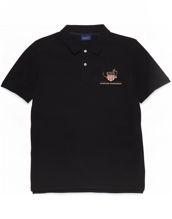 Tricou polo Gant pentru bărbați, mare, negru, bumbac
