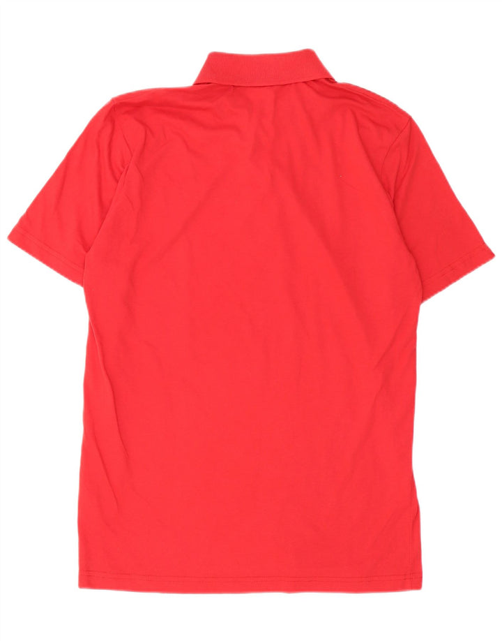 Tricou polo Adidas pentru bărbați, bumbac cu dungi roșii medii