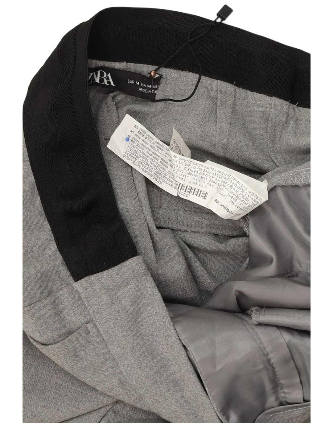 Pantaloni chino slim pentru femei Zara Mediu L30 L28 Gri Poliester