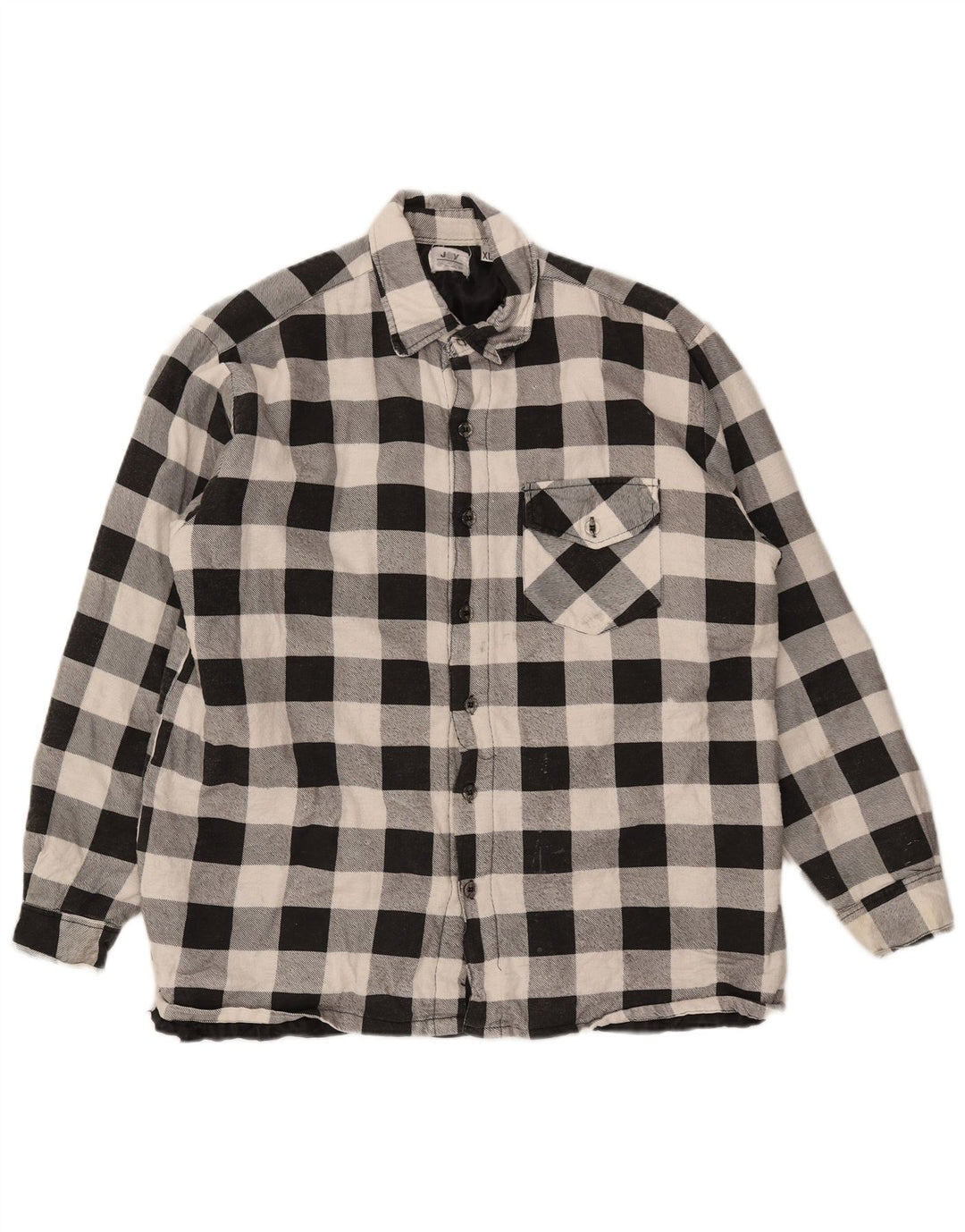 Cămașă pentru bărbați JOY Lumberjack Flannel XL, bumbac vichy negru