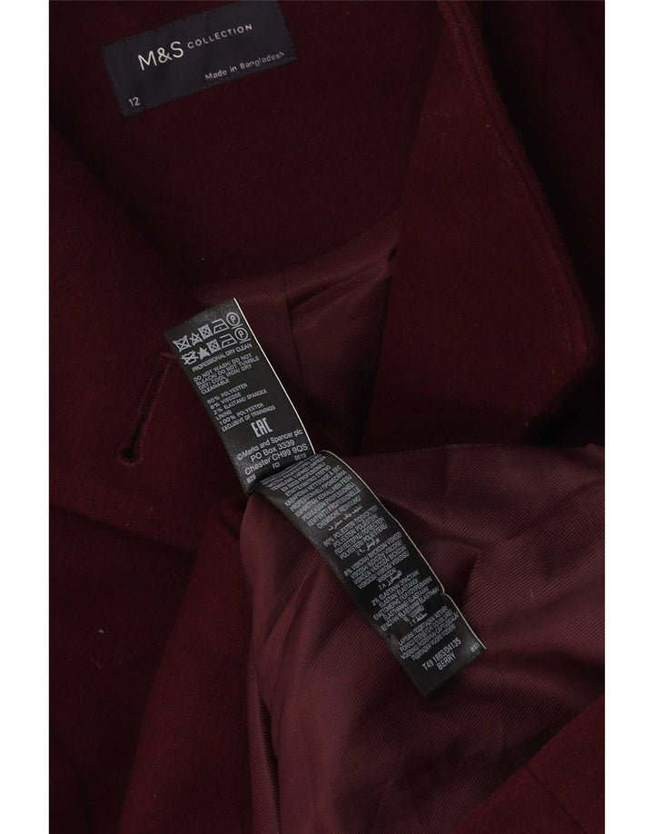 Palton pentru femei Marks & Spencer UK 12 Medium Burgundy Poliester