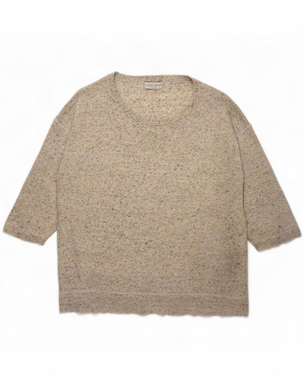Marks & Spencer Pulover pentru femei Indigo cu gât barcă UK 16 Large Beige