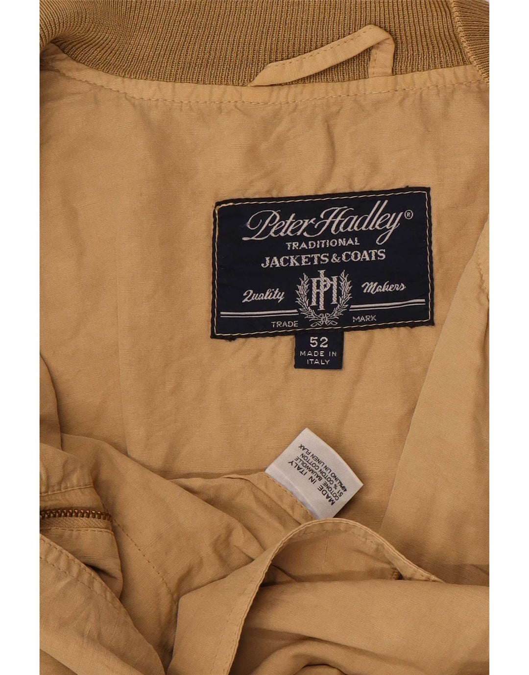 Jachetă bomber pentru bărbați Peter Hadley IT 52 XL bumbac bej