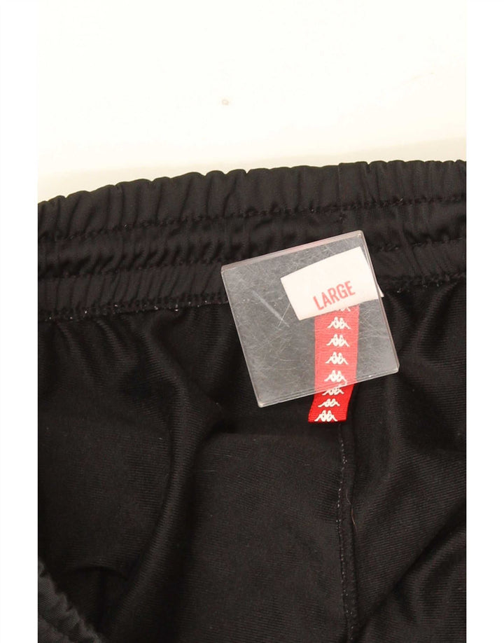 Pantaloni de trening cu grafică pentru bărbați Kappa, mari, negri, color block