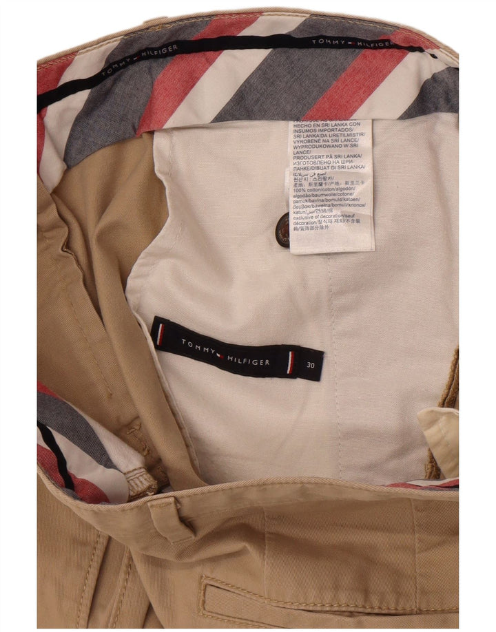 Pantaloni scurți chino Tommy Hilfiger pentru bărbați W30, bumbac mediu bej