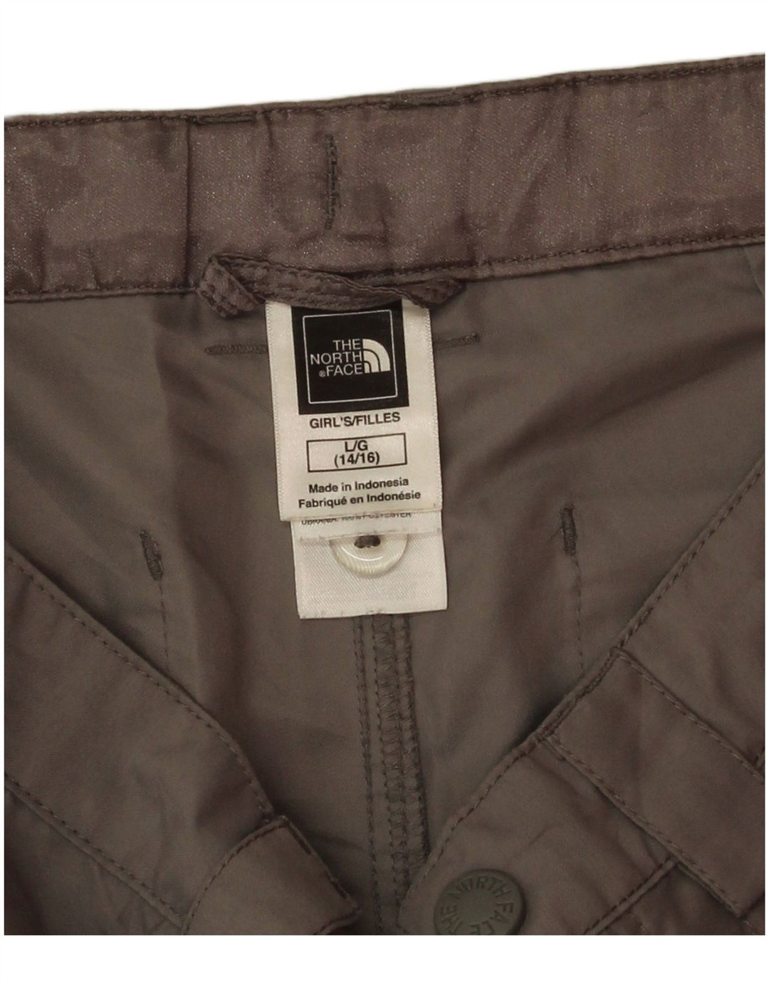 Pantaloni scurti cargo pentru fete The North Face, 14-15 ani, mari W30, poliester gri