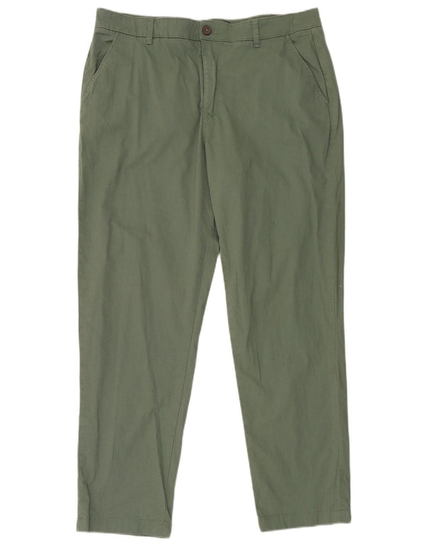 Crew Clothing Pantaloni chino conici pentru femei UK 16 Large W36 L30 Green