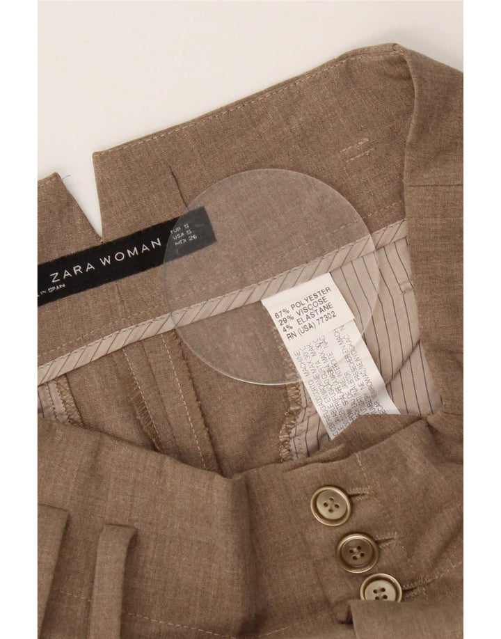 Pantaloni casual pentru femei Zara Mici L26 L29 Maro Poliester