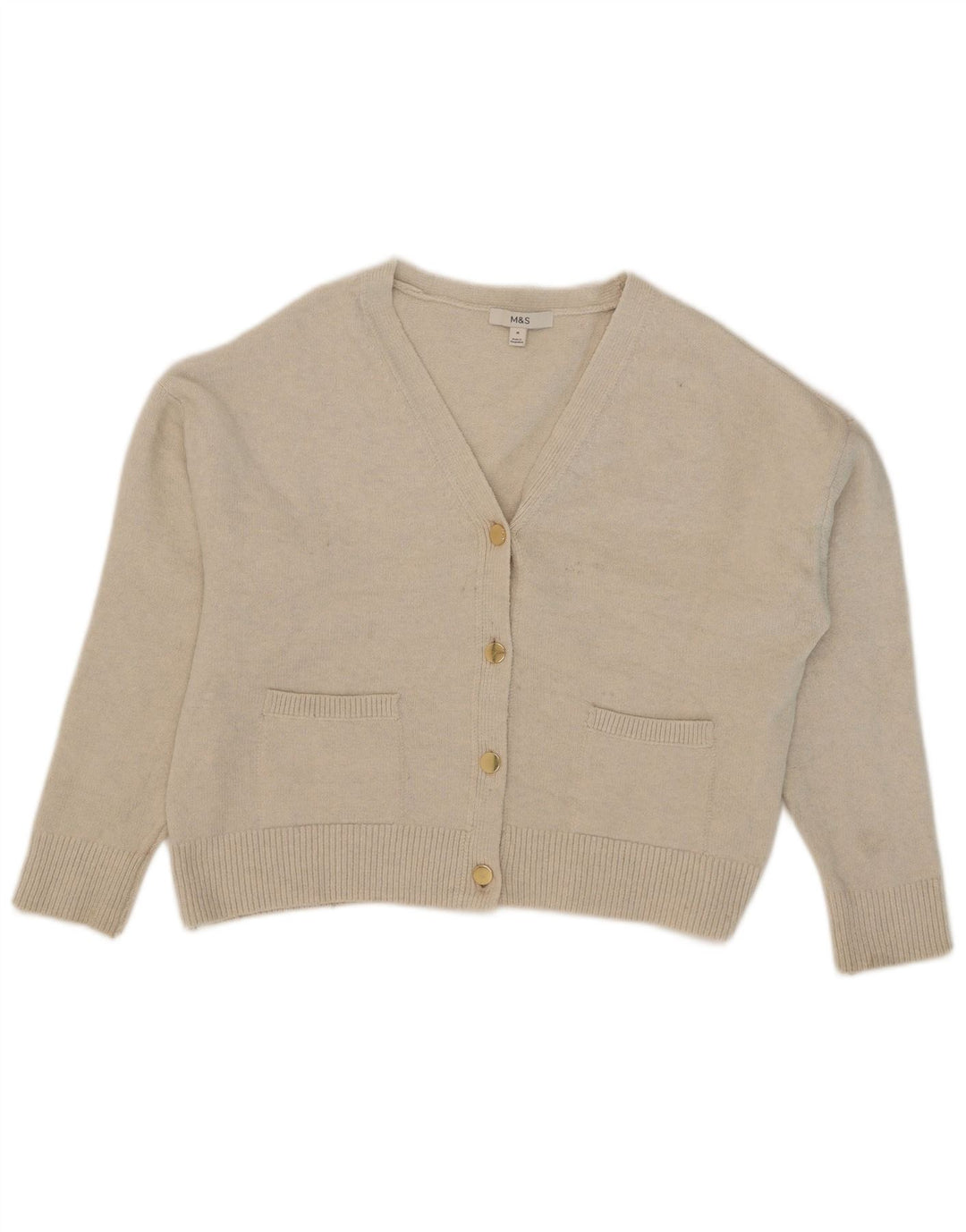 Pulover cardigan supradimensionat pentru femei Marks & Spencer UK 14 Bej mediu