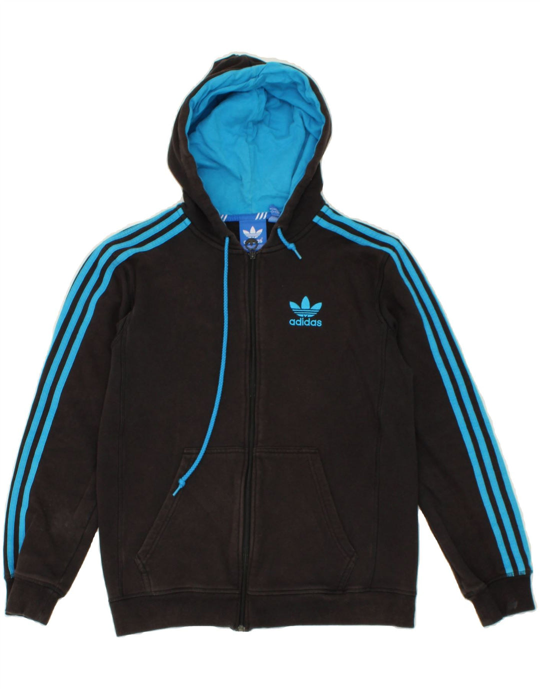 Pulover ADIDAS pentru bărbați, cu fermoar, bumbac mediu negru