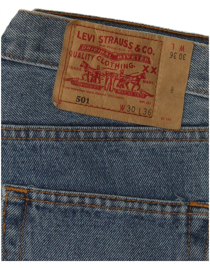 Blugi drepti pentru bărbați LEVI'S 501 W30 L28 Albastru