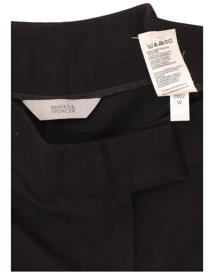 Marks & Spencer Pantaloni casual Bootcut pentru femei UK 12 Medium W30 L29 Negru