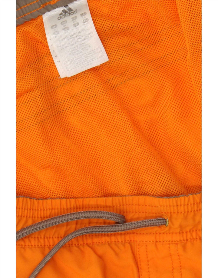 Pantaloni scurți de înot grafic pentru bărbați Adidas 2XL portocaliu, poliester color bloc
