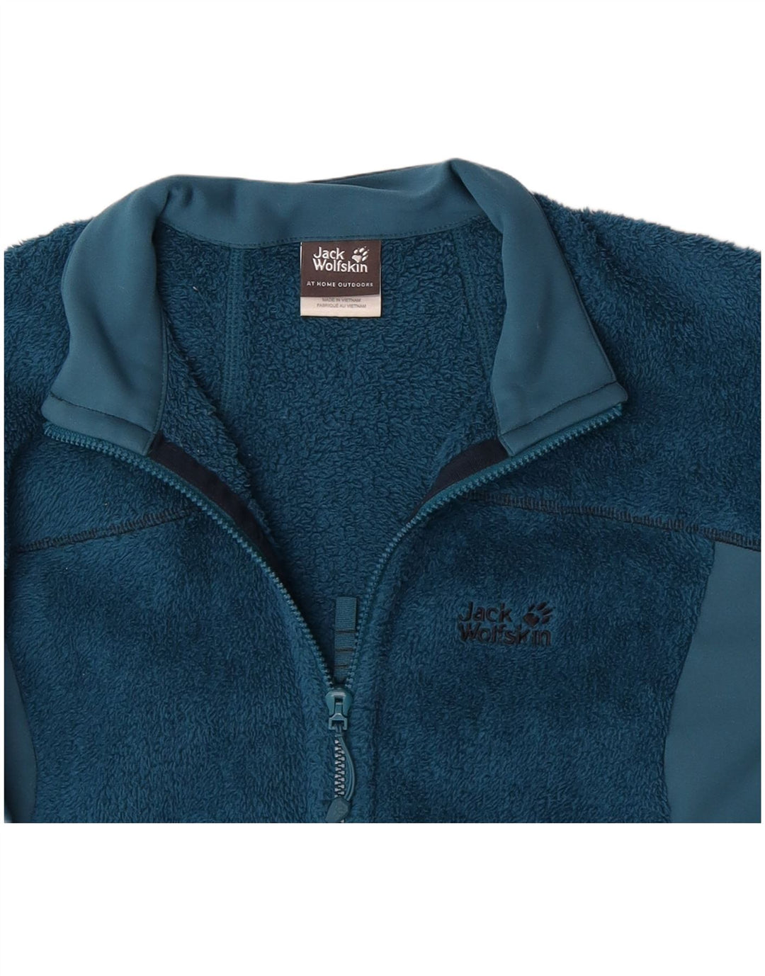 JACK WOLFSKIN Mens Fleece Jacket UK 34 Small Blue Polyester