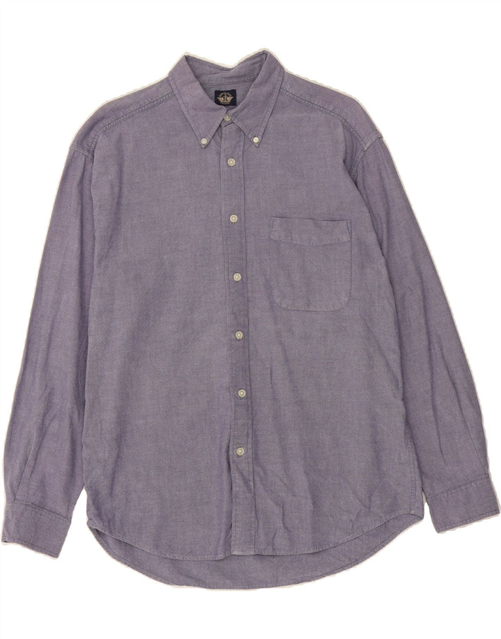DOCKERS Mens Flannel Shirt Medium Blue Cotton Vintage Dockers and Second-Hand Dockers from Messina Hembry 