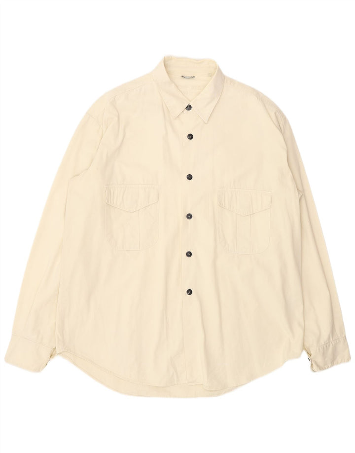 Cămașă pentru bărbați STONE ISLAND 2XL, bumbac alb, clasic