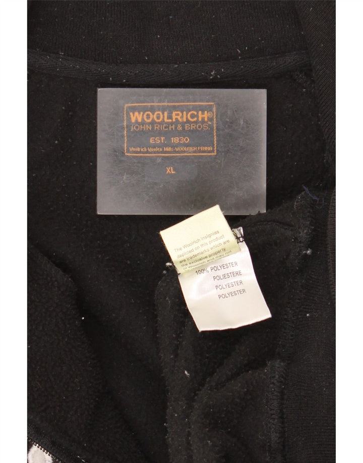 Jachetă din fleece grafică Woolrich pentru femei UK 18 XL poliester negru