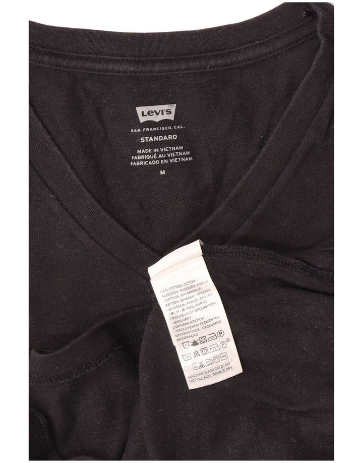 Tricou standard pentru bărbați LEVI'S Top mediu din bumbac negru